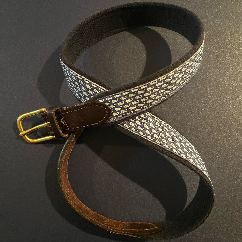 Boys Vineyard Vines Blue Whale Belt Size 30